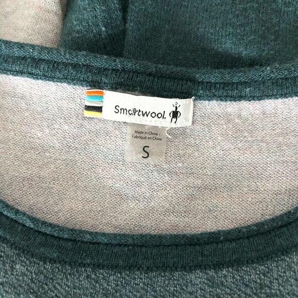 Smartwool Women's Shadow Pine Colorblock Sweater Mist Twilight Blue Size Small - Picture 4 of 5